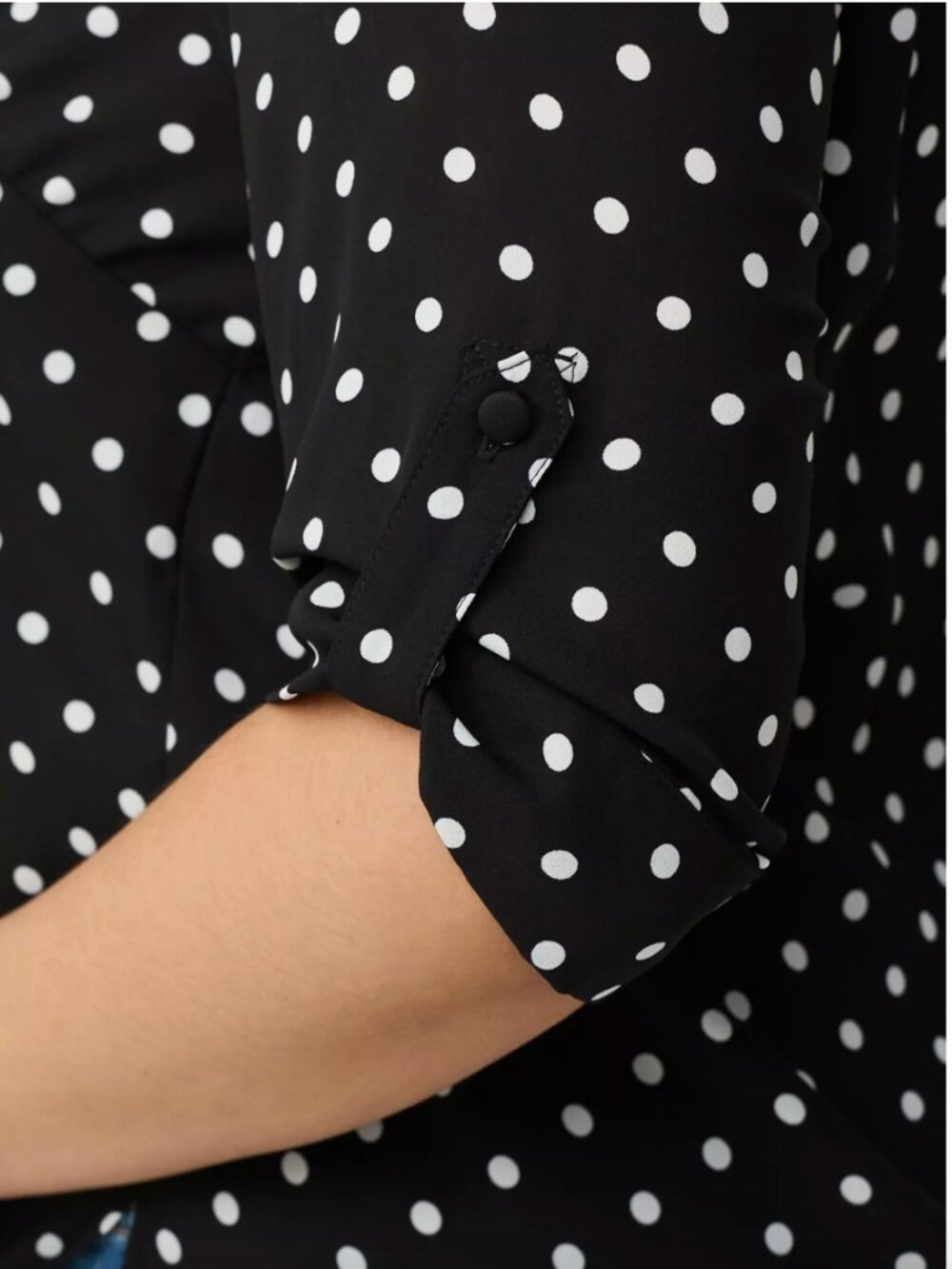 Torrid Harper Georgette Straight Hem Blouse Pullover Polka Dot Womens 2X NWT - Picture 6 of 10